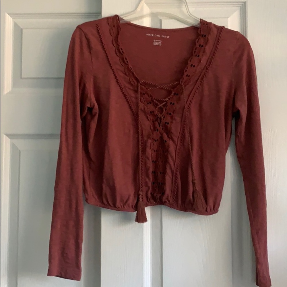 Long sleeve crop top